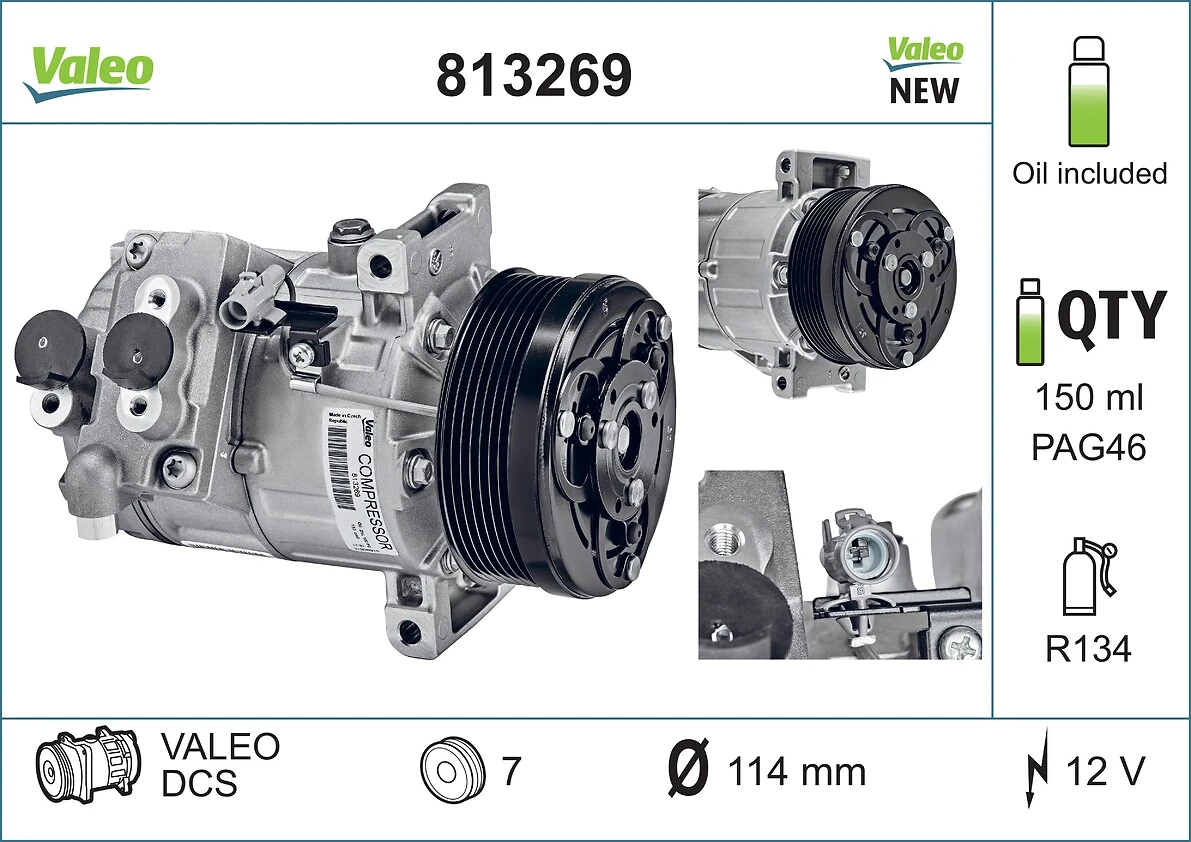 813269 VALEO Компрессор хладагента