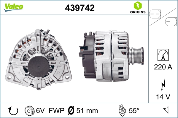 Купить 439742 VALEO Генератор