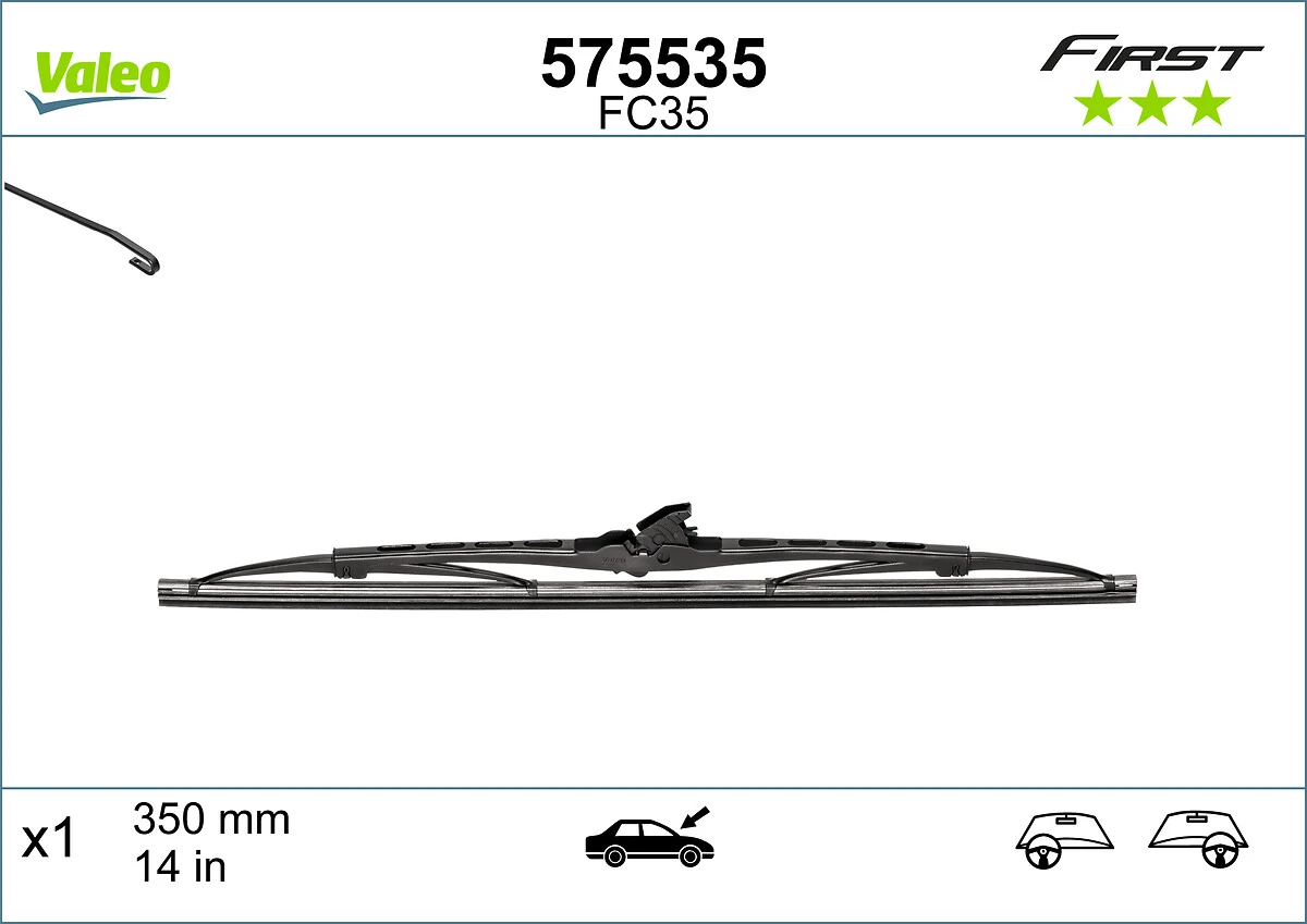 Купить 575535 VALEO Дворник стеклоочистителя задний