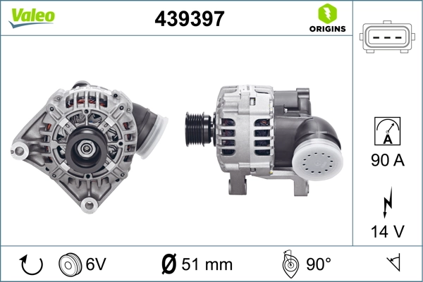 Купить 439397 VALEO Генератор