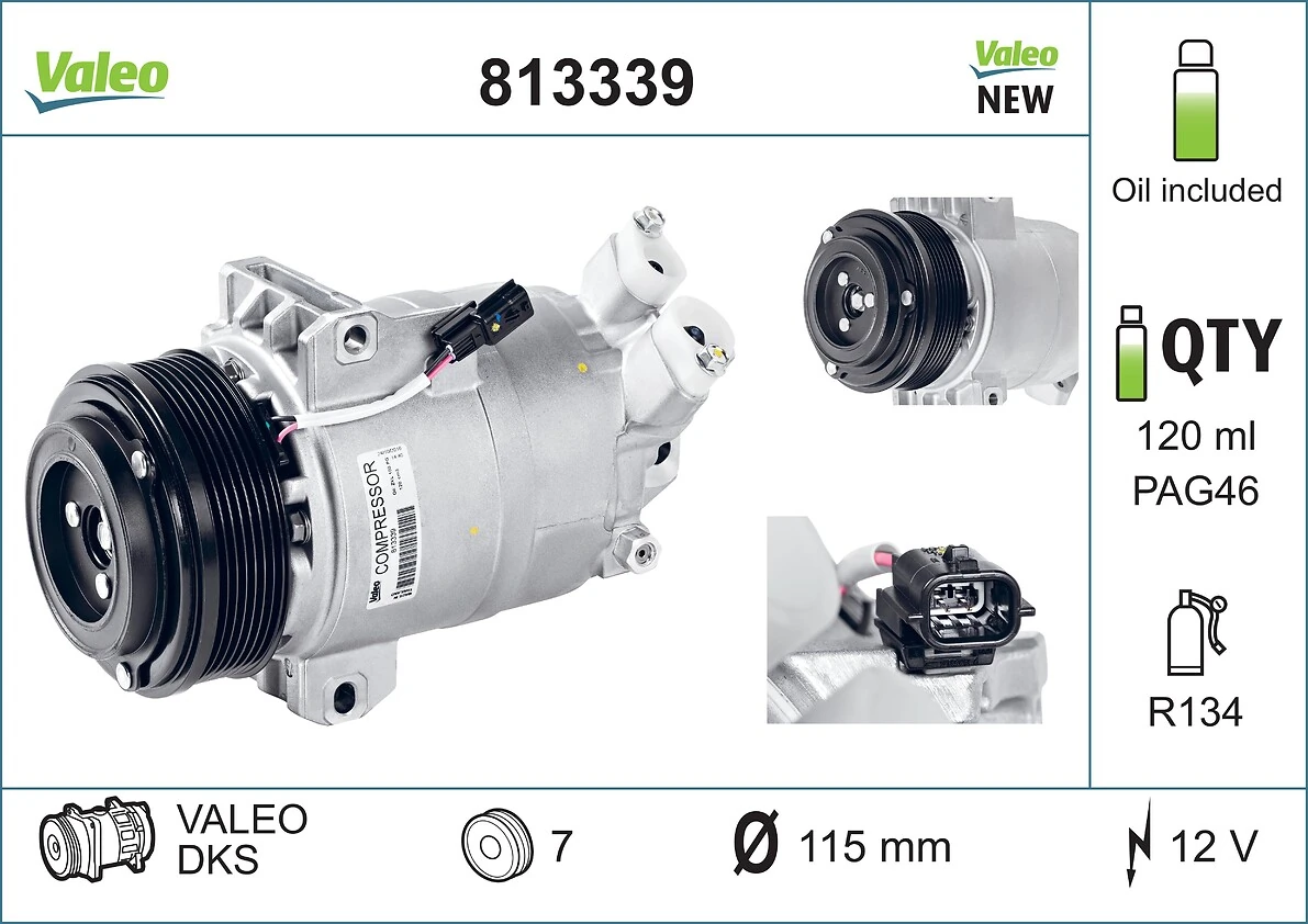 813339 VALEO Компрессор хладагента
