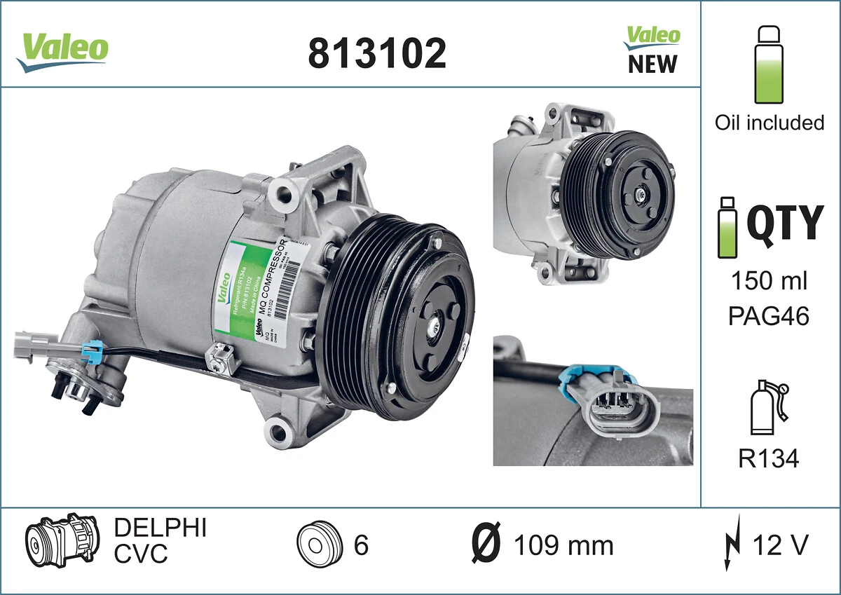 813102 VALEO Компрессор хладагента