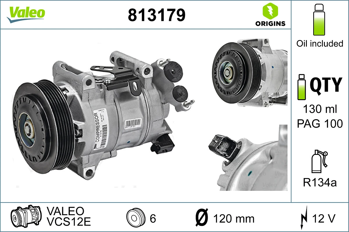 813179 VALEO Компрессор хладагента