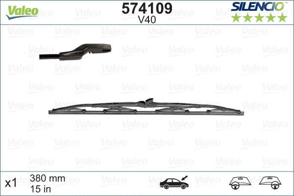 Щетка-дворник лобового стекла, пассажирская VALEO 574109 цена, от 6.67 USD