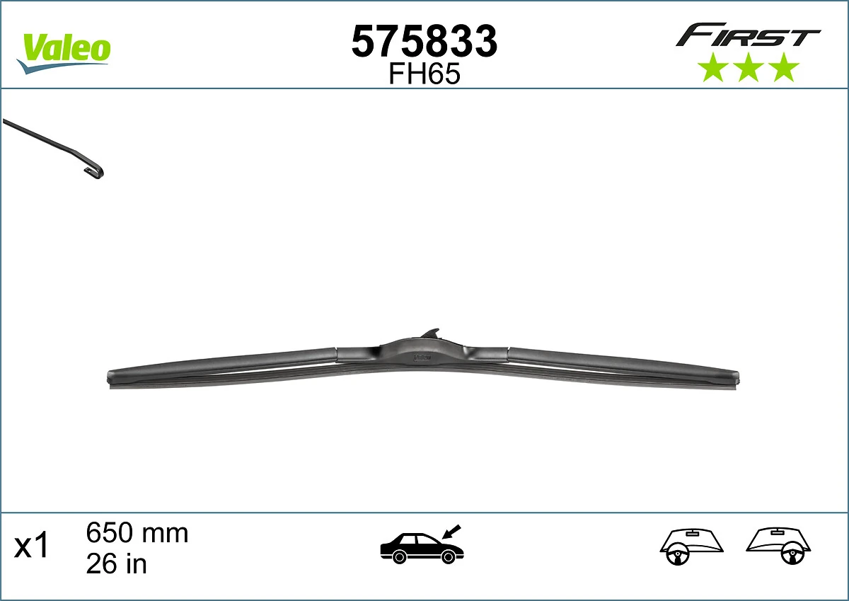 Купить 575833 VALEO Щетка-дворник лобового стекла водительская