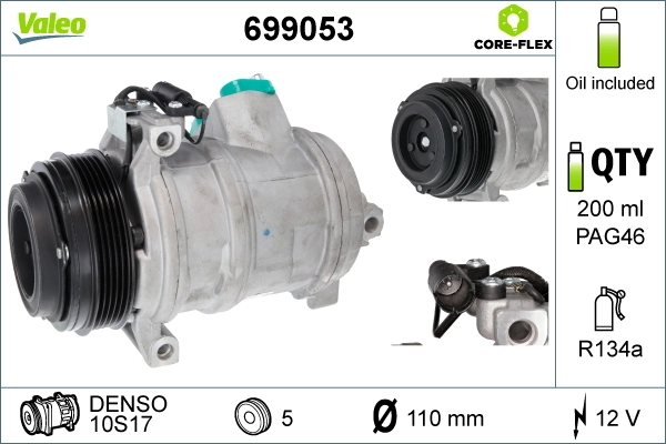 Купить 699053 VALEO Компрессор климатической установки