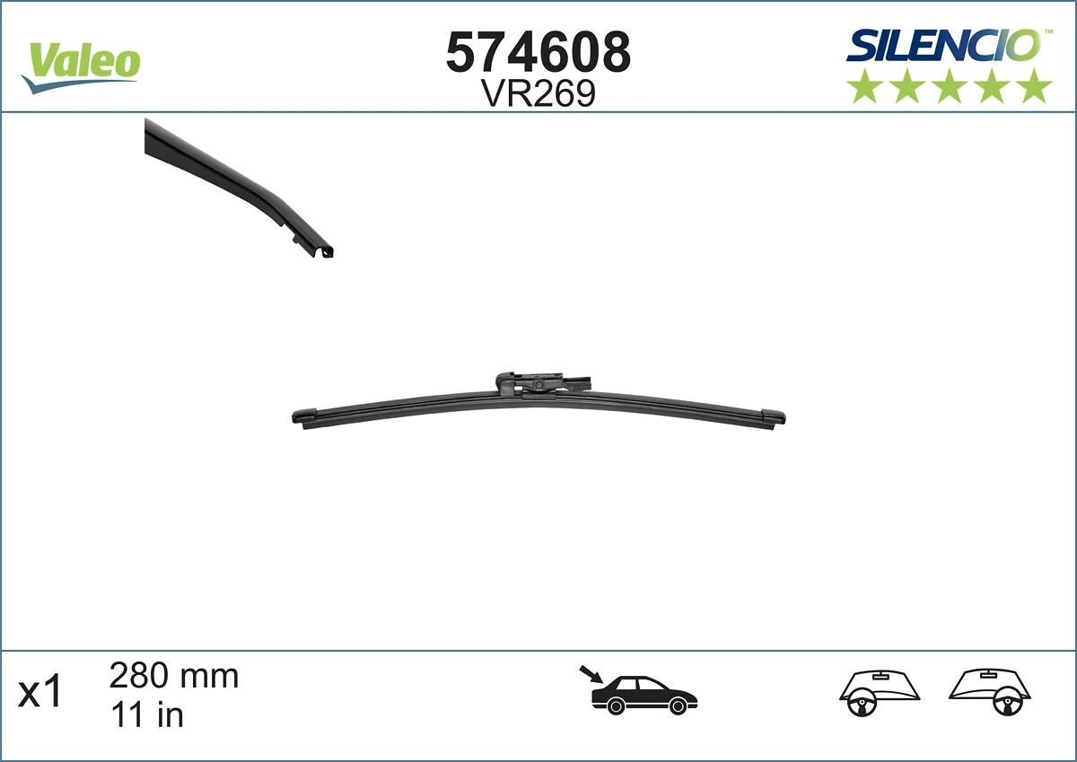 дворник заднего стекла VALEO 574608 цена, от 9.74 USD