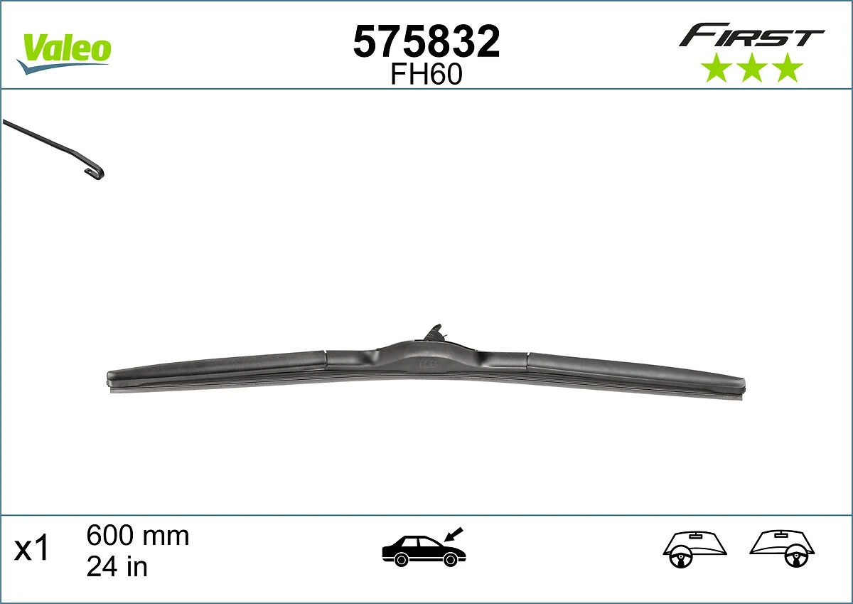 Купить 575832 VALEO Щетка-дворник лобового стекла водительская