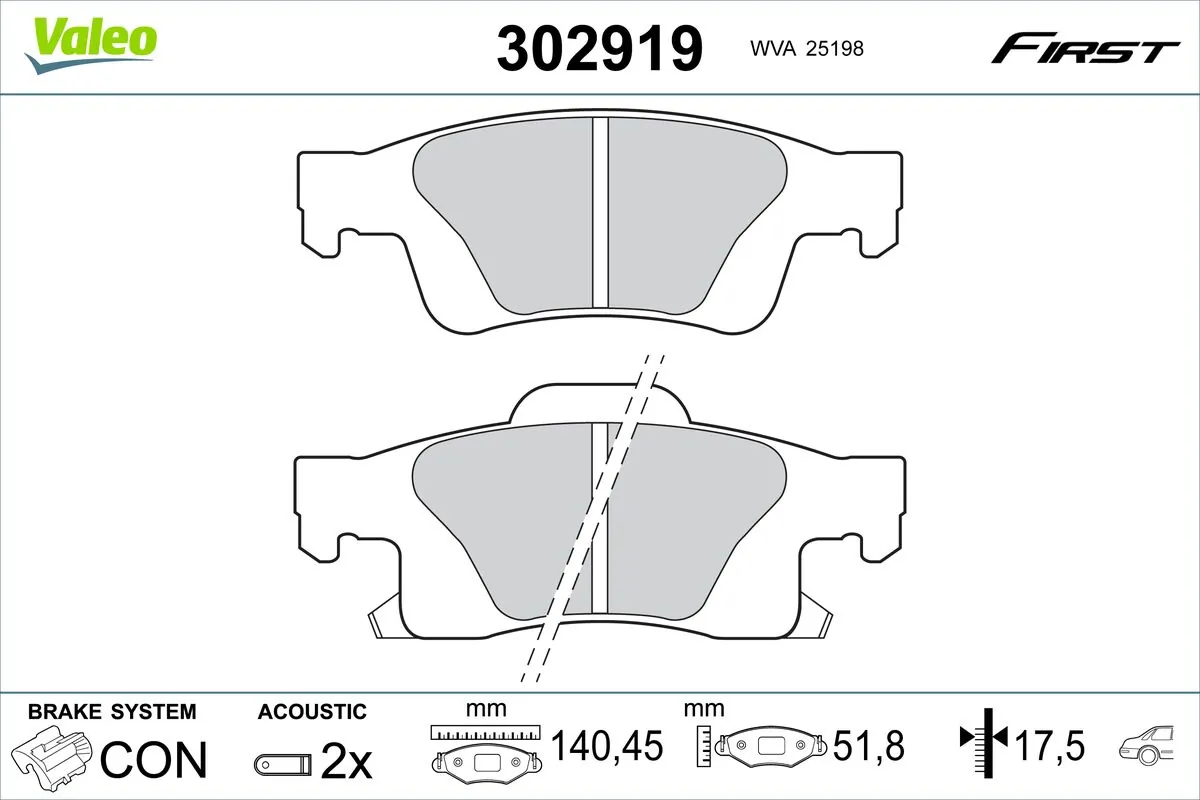 K68516694AC Fiat/Alfa/Lancia Колодки тормозные дисковые комплект