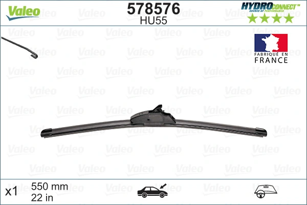 Щетка дворника левая VALEO 578576