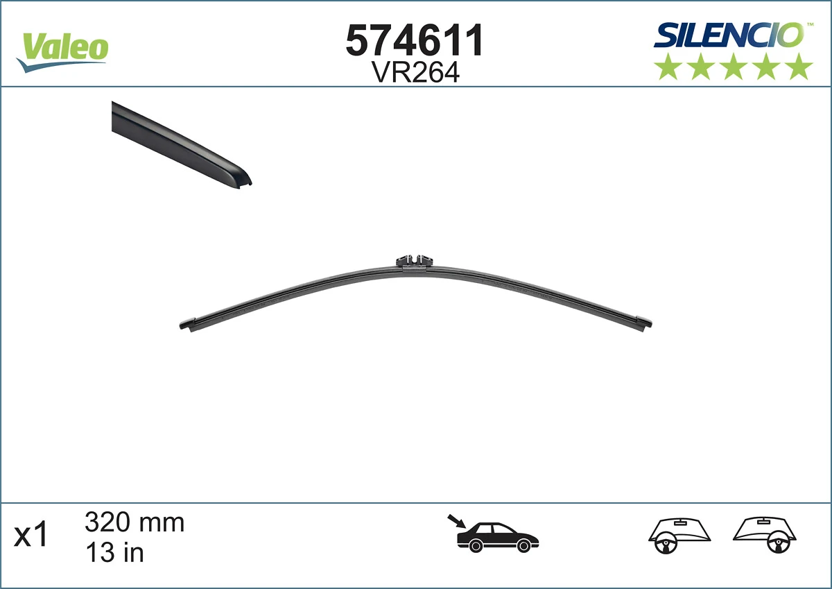 дворник заднего стекла VALEO 574611 цена, от 8.67 USD