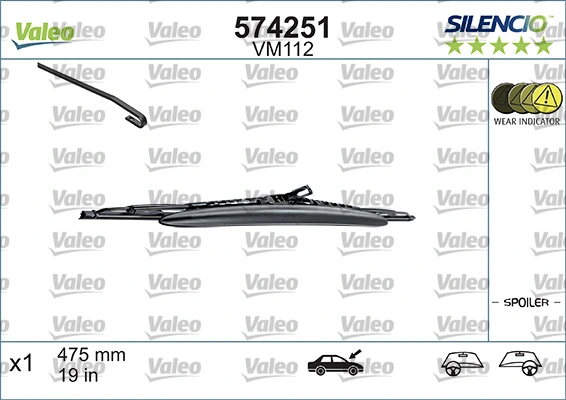Щетка стеклоочистителя лобового стекла, водительская VALEO 574251 цена, от 4.77 USD