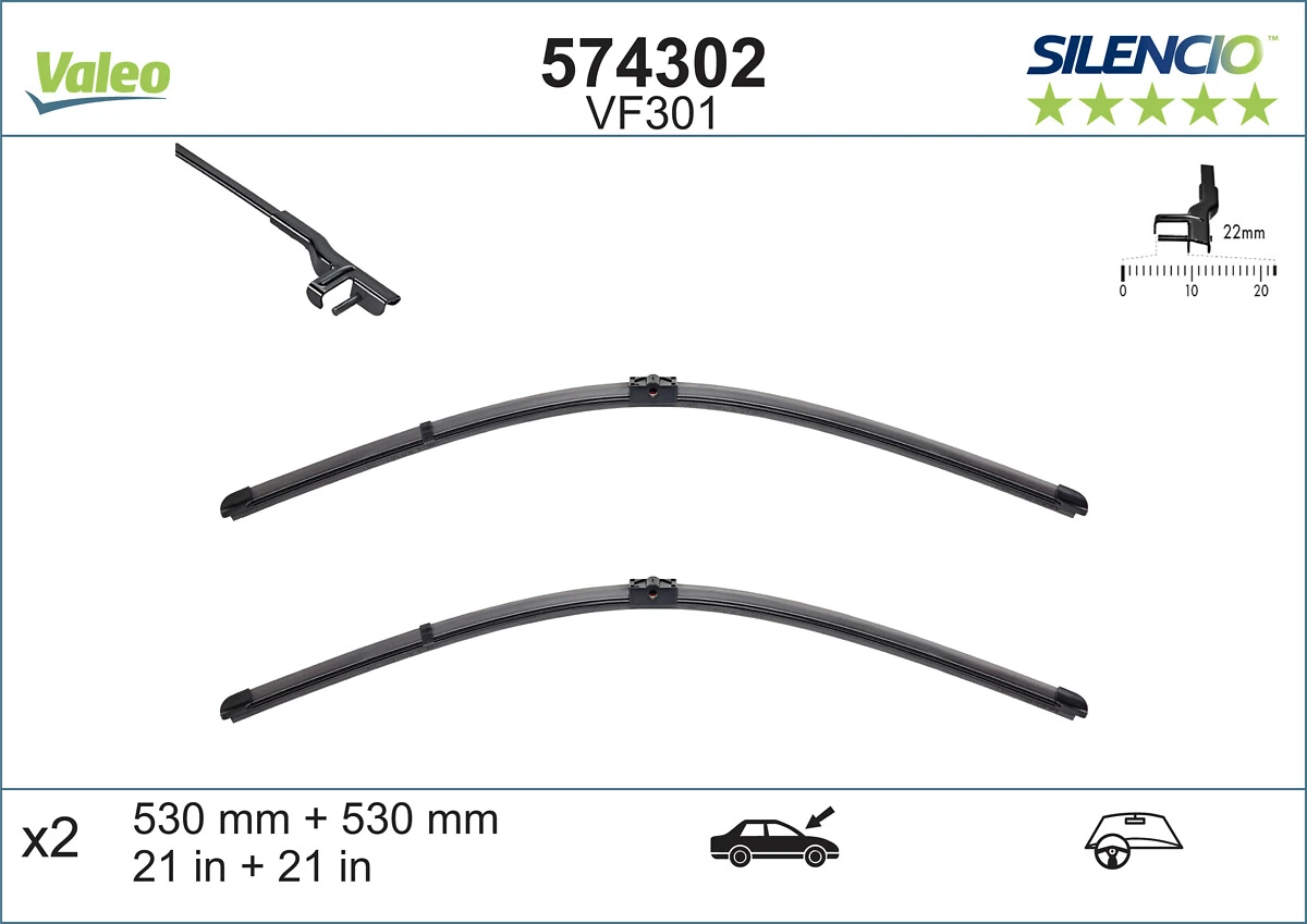 Щетки стеклоочистителя 574302 VALEO