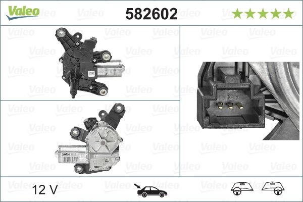 Моторчик заднего дворника 582602 VALEO