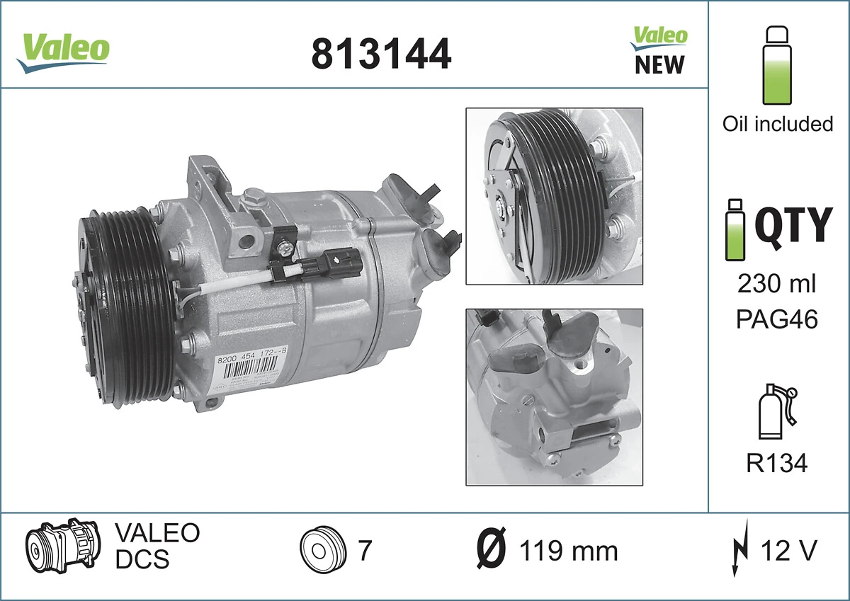  Compressor de aparelho de ar condicionado Renault Espace IV monovolume (JK0) (2002 - 2026) IV