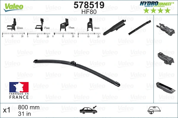 Щетка дворника левая VALEO 578519