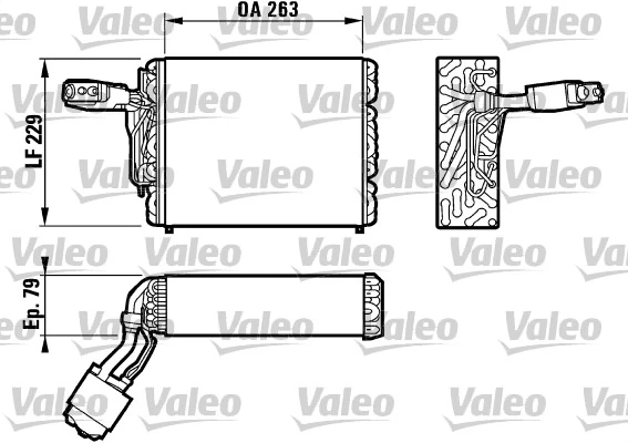Vaporizador de aparelho de ar condicionado Volkswagen Golf 1 17