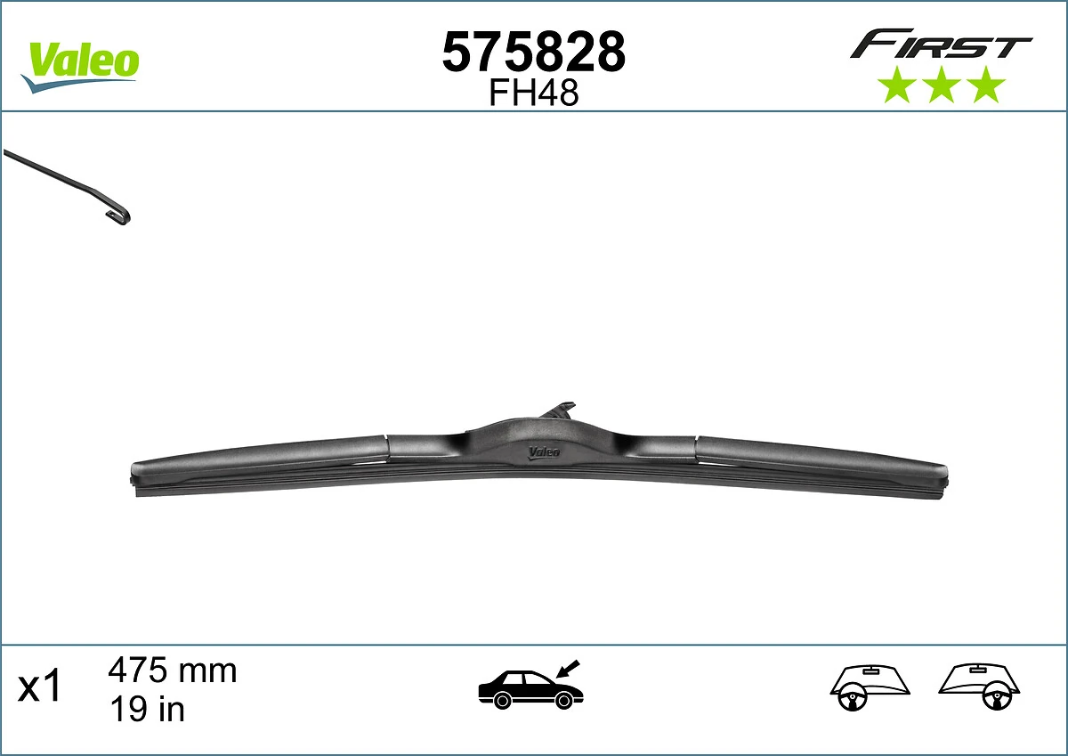 Купить 575828 VALEO Щетка-дворник лобового стекла пассажирская