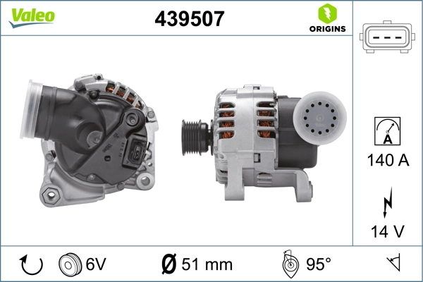 Автомобильный генератор VALEO 439507 цена, от 161.19 USD