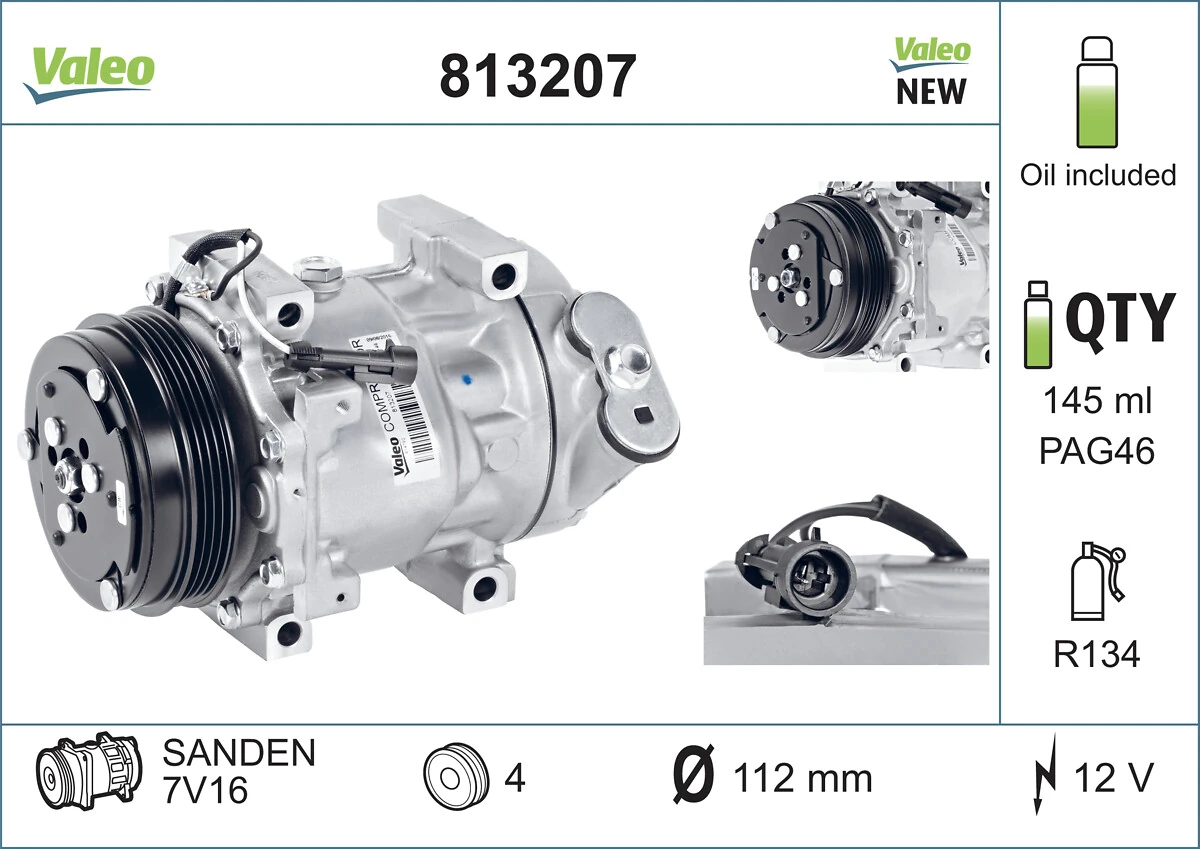 813207 VALEO Компрессор хладагента