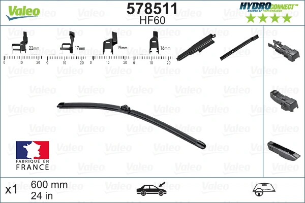 Щетка дворника левая VALEO 578511