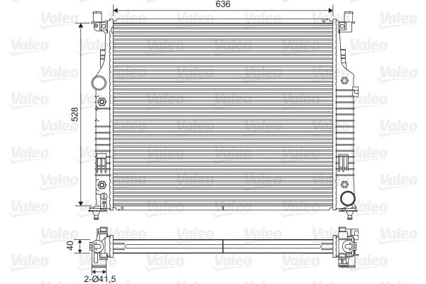 Radiador refrigeración del motor 701569 VALEO