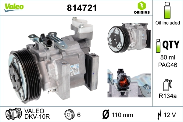 Купить 814721 VALEO Компрессор климатической установки