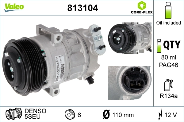 Compressor de aparelho de ar condicionado Fiat Doblo 2 263