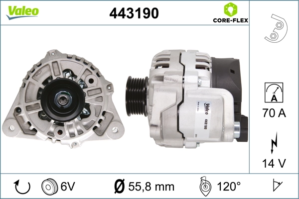 Купить 443190 VALEO Генератор