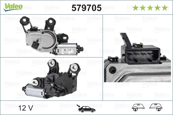 Купить 579705 VALEO Мотор стеклоочистителя заднего стекла
