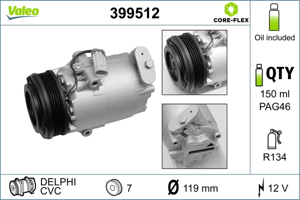 Compressor de aparelho de ar condicionado Renault Scenic GRAND III monovolume (JZ0, JZ1) (2009 - 2016) GRAND III