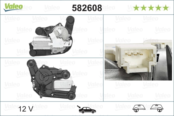 Моторчик заднего дворника 582608 VALEO