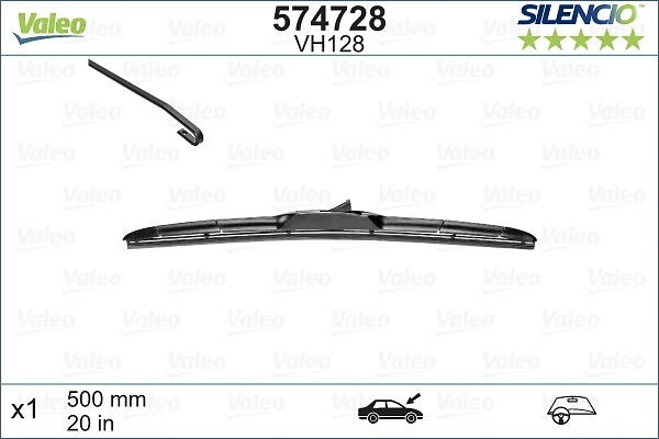 Щетка-дворник лобового стекла, пассажирская VALEO 574728 цена, от 14.20 USD