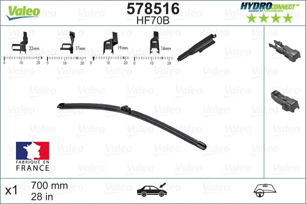 Щетка дворника левая VALEO 578516