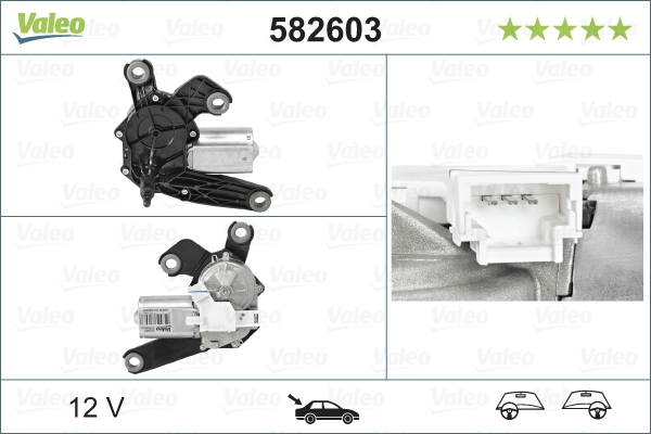 Моторчик заднего дворника 582603 VALEO