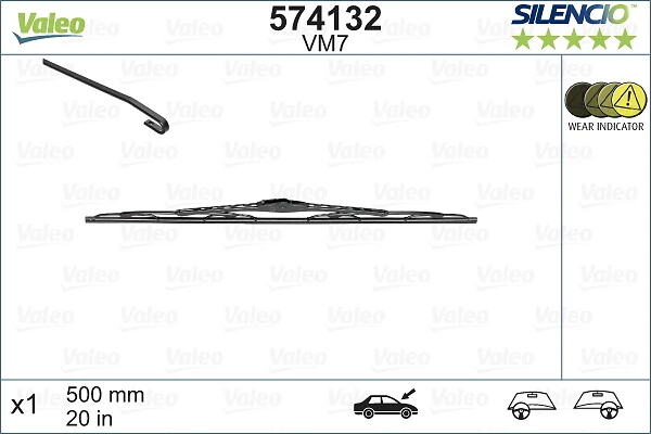 Щетка-дворник лобового стекла, пассажирская VALEO 574132 цена, от 6.57 USD