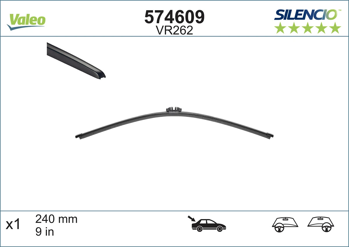 дворник заднего стекла VALEO 574609 цена, от 6.50 USD