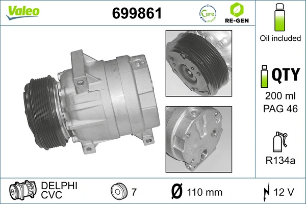 Компрессор системы кондиционирования Opel 8200979500 цена, от 128.50 USD