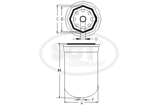 Фильтр тонкой очистки топлива SCT ST6089 цена, от 7.42 USD