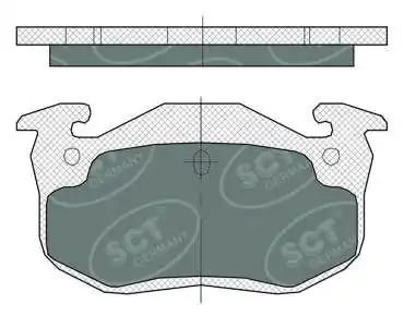 Sapatas do freio traseiras de disco Renault Clio 1 BC57, 5357