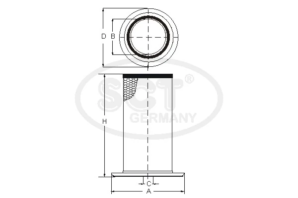 Элемент воздушного фильтра SCT SB3278 цена, от 30.39 USD