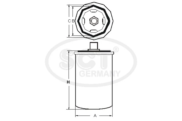 SM5086 SCT Масляный фильтр двигателя