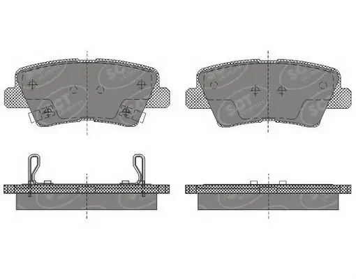 Sapatas do freio traseiras de disco Hyundai Sonata 5 NF