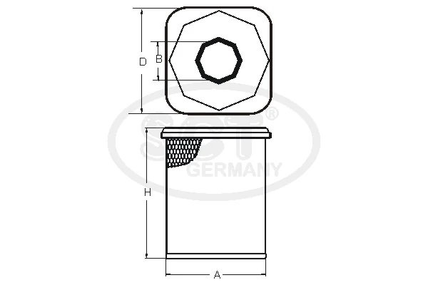 SB017 SCT Воздушный фильтр двигателя