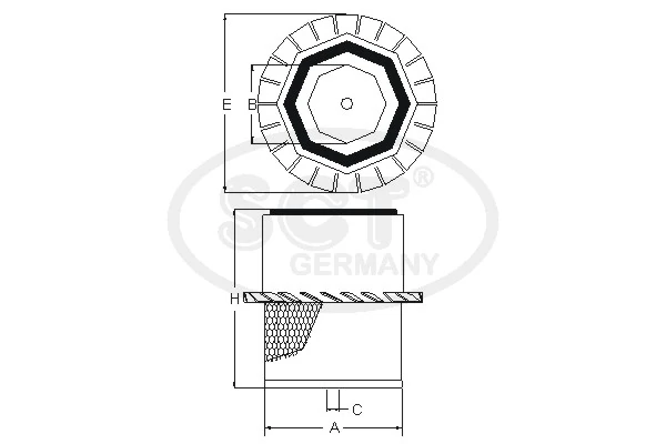Воздушный фильтр PF60017 Perkins