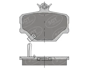 Sapatas do freio dianteiras de disco Smart FORTWO 451