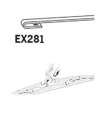 дворник заднего стекла Trico EX281 цена, от 6.11 USD