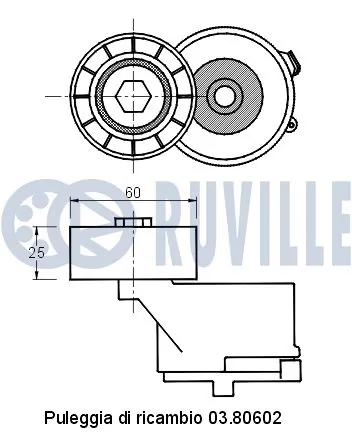 541839 Ruville Ролик натяжителя ремня агрегатов