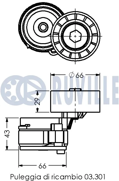 541063 Ruville Натяжитель клинового ремня