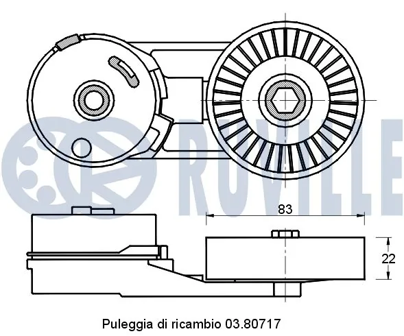 541410 Ruville Ролик натяжителя ремня агрегатов